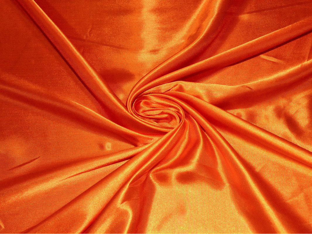 Атлас однотонный "Темно-оранжевый" 0003 - фото 1