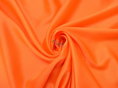 Креп-сатин оранжевый 0009 - фото