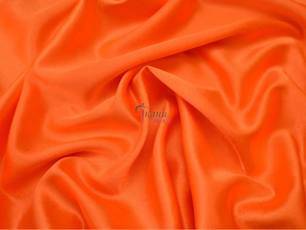 Креп-сатин оранжевый 0009 - фото 2