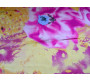 Штапель набивной "Розовые цветы на желтом" 0020