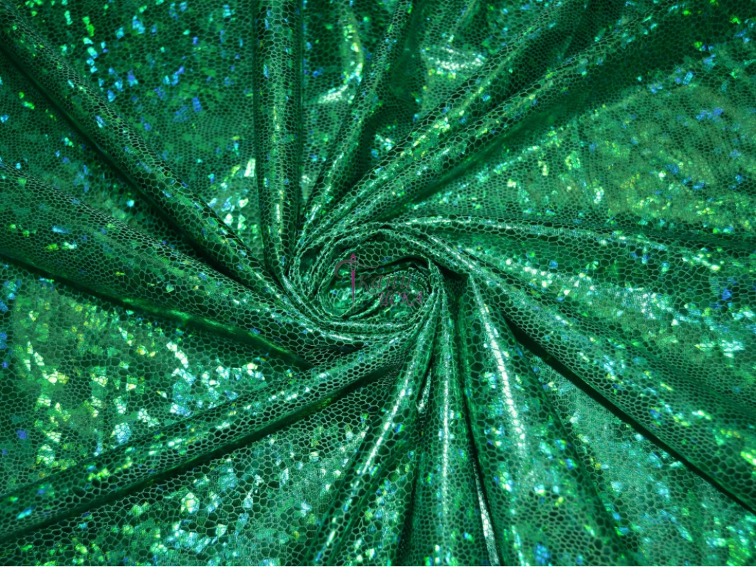 Трикотаж диско зеленый 0028 - фото 2
