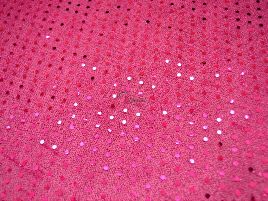 Сетка с пайетками розовая 0008 - фото 1