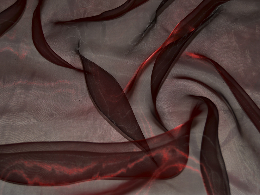Органза "Тёмно-красная" 0025 - фото 4