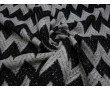 Пальтовая ткань серо-черный принт зигзаг