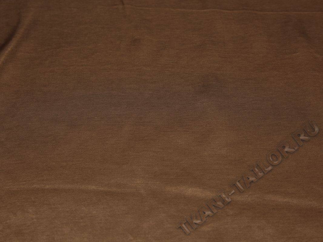 Атласная ткань коричневая - фото 2