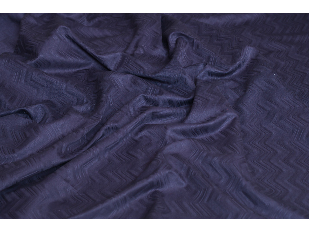 Трикотаж "Тёмно-лиловый зигзаг" д5а-00023 - фото 6