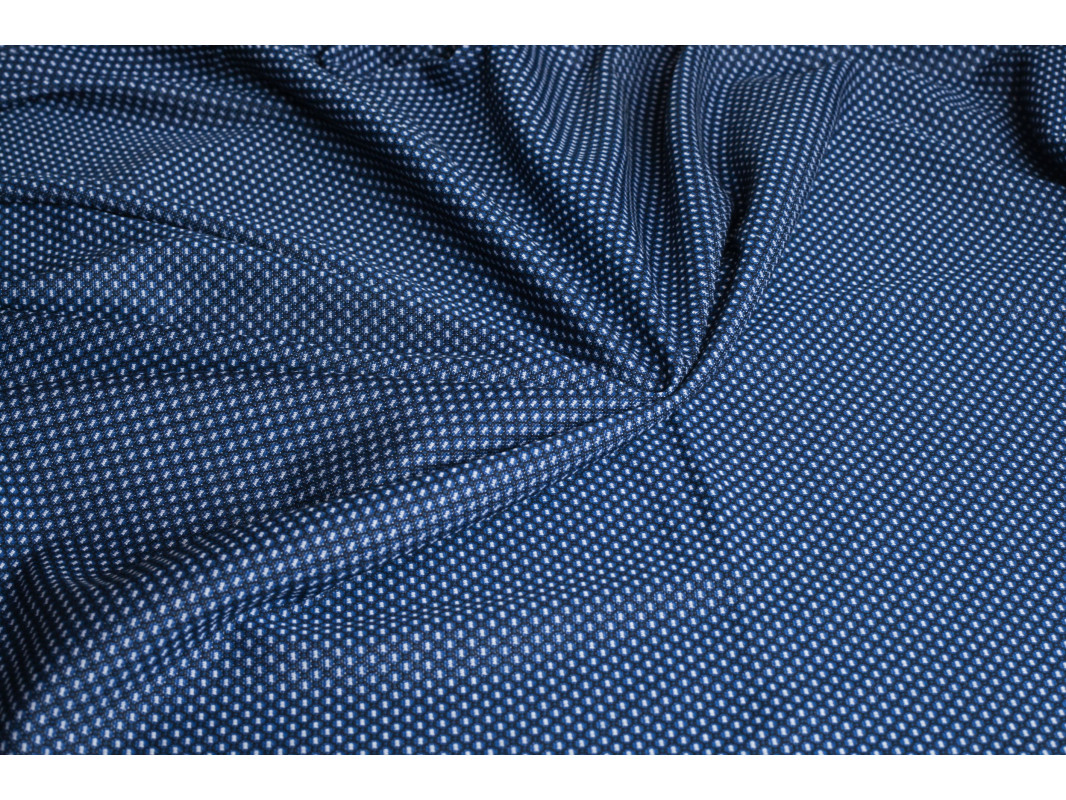 Трикотаж-чулок "Синий с белым рисунком" Лф -00016 - фото 3