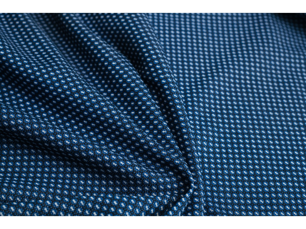 Трикотаж-чулок "Синий с белым рисунком" Лф -00016 - фото 4