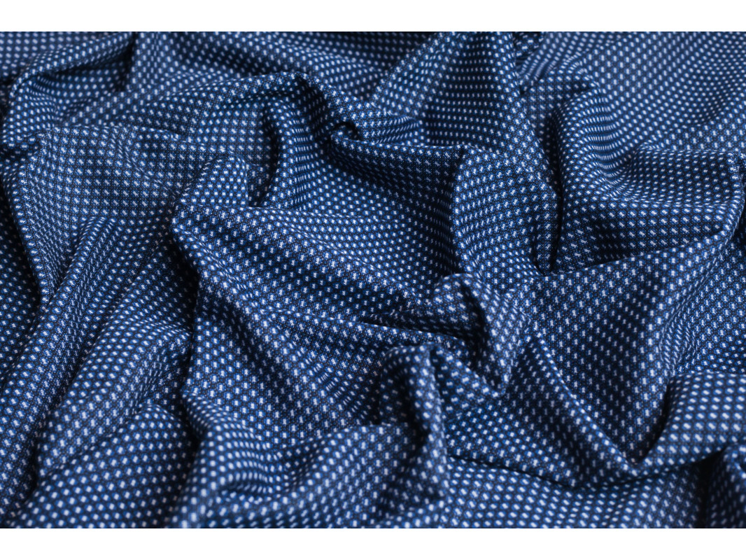 Трикотаж-чулок "Синий с белым рисунком" Лф -00016 - фото 7