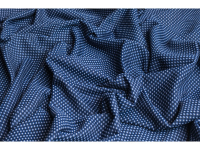 Трикотаж-чулок "Синий с белым рисунком" Лф -00016