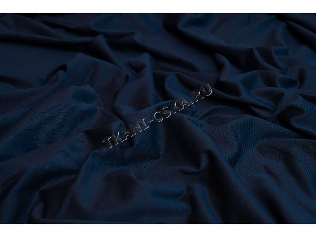 Трикотаж однотонный "Тёмно-синий хлопок"   Д5б-00050 - фото 2