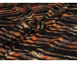 Рубашечная ткань черная оранжевая полоска