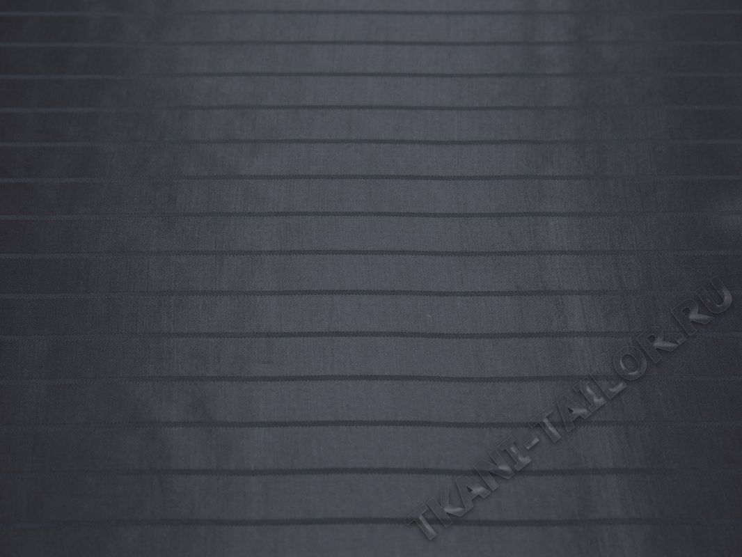 Подкладочная ткань гладкая серого цвета в полоску - фото 2