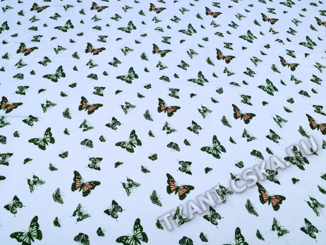 Плательная белая Бабочки - фото 2