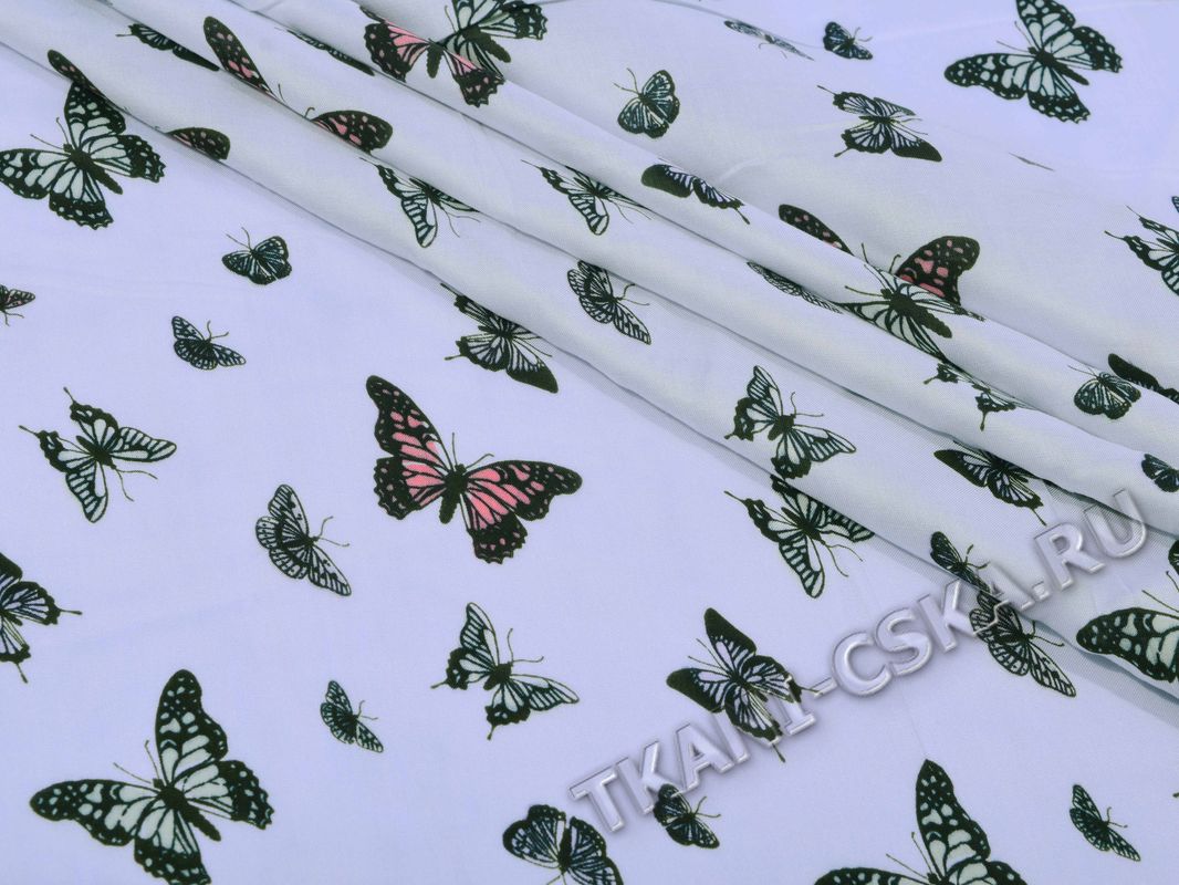 Плательная белая Бабочки - фото 3