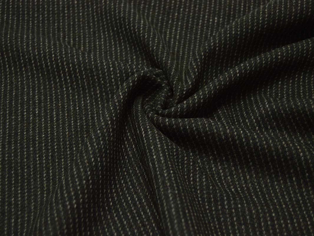 Костюмная ткань В Темно-зеленую Полоску 00008 - фото 1
