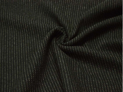 Костюмная ткань В Темно-зеленую Полоску 00008