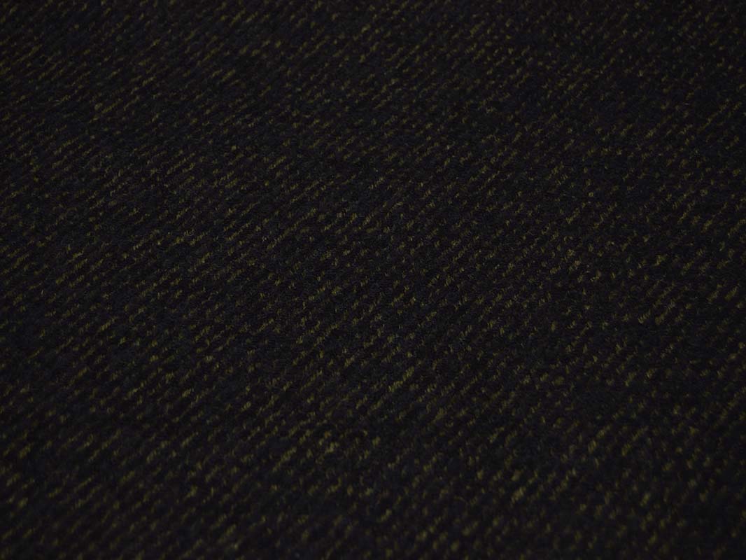 Пальтовая ткань черная в темно-зеленую крапинку 00044 - фото 2