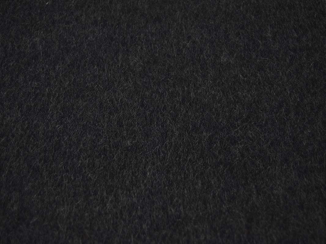 Пальтовая ткань черная с серым ворсом - фото 2