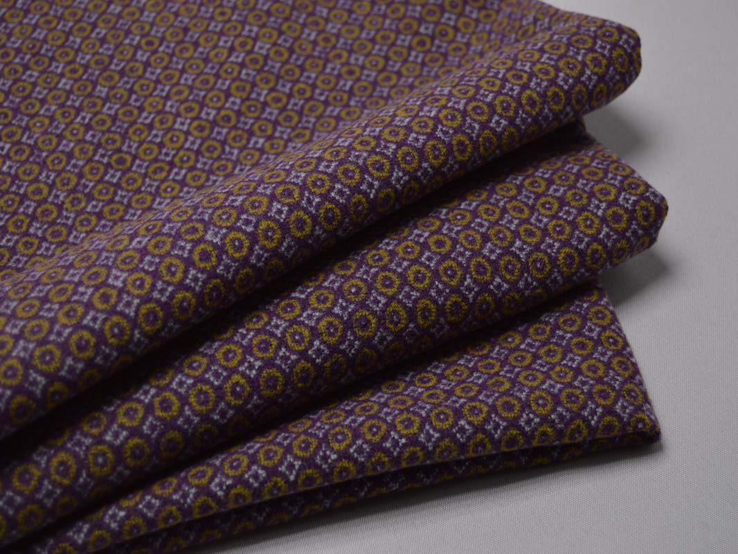Пальтовая ткань фиолетовые круги 00057 - фото 3