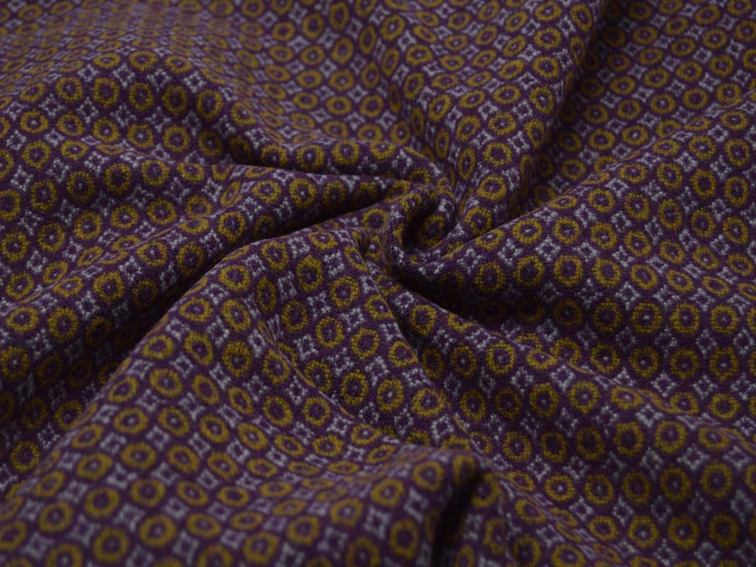 Пальтовая ткань фиолетовые круги 00057 - фото 1