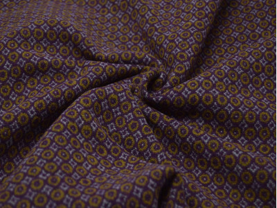 Пальтовая ткань фиолетовые круги 00057 - фото