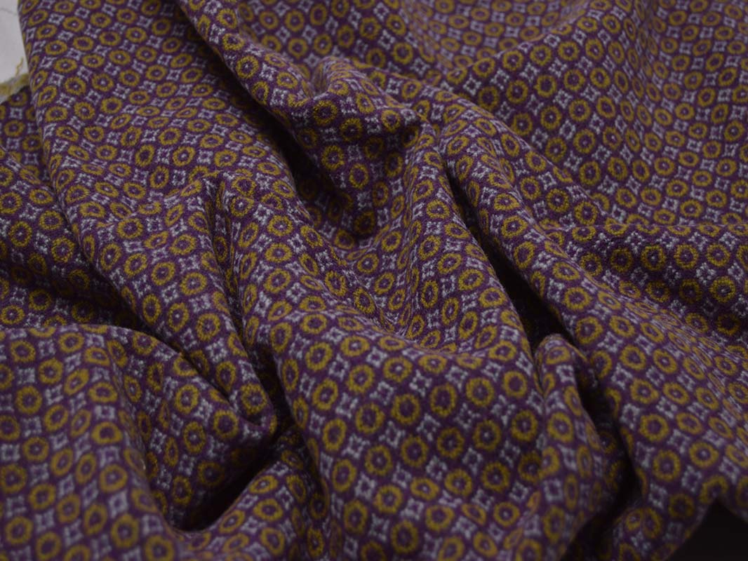 Пальтовая ткань фиолетовые круги 00057 - фото 5