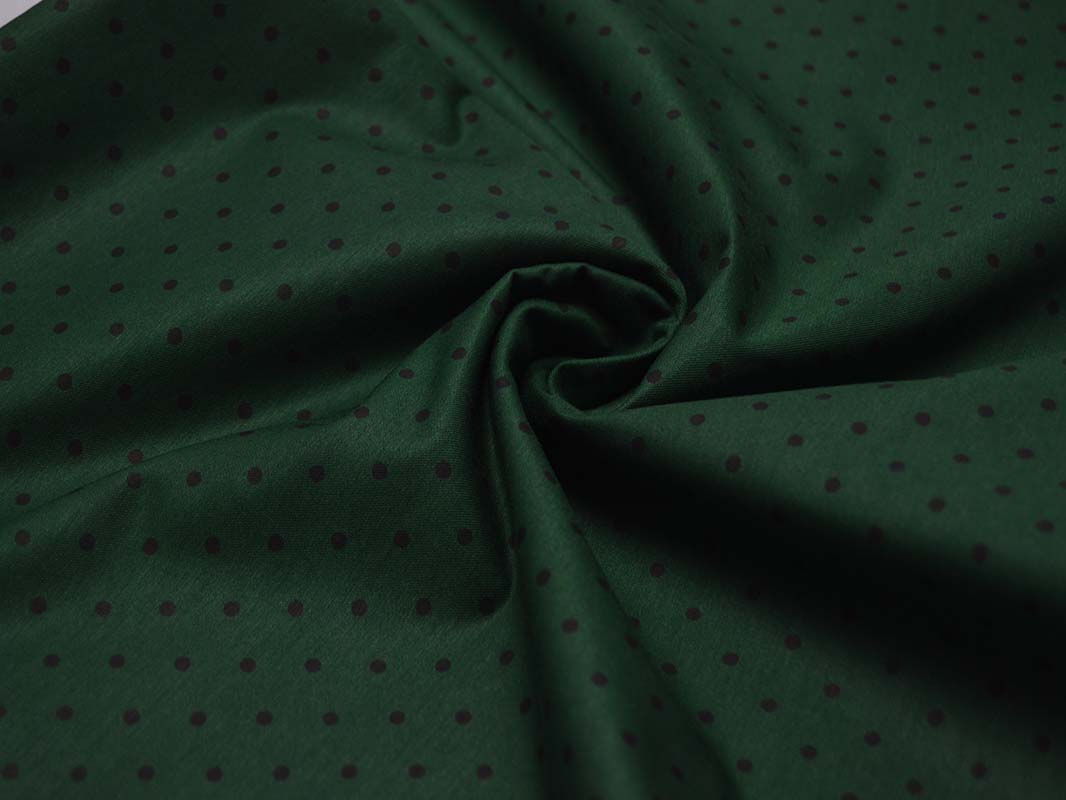 Плательная Зеленая В Черный Горох 00054 - фото 1