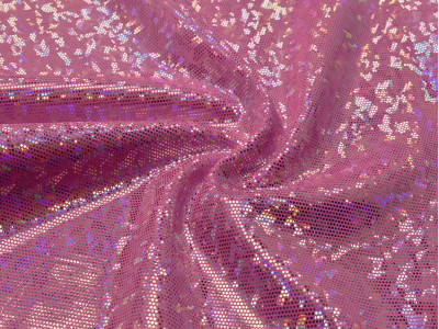 Трикотаж диско розовый 0055 - фото