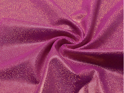 Трикотаж диско розовый с золотым 0075 - фото