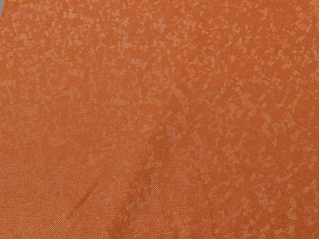 Трикотаж диско оранжевый с серебром 0071 - фото 2