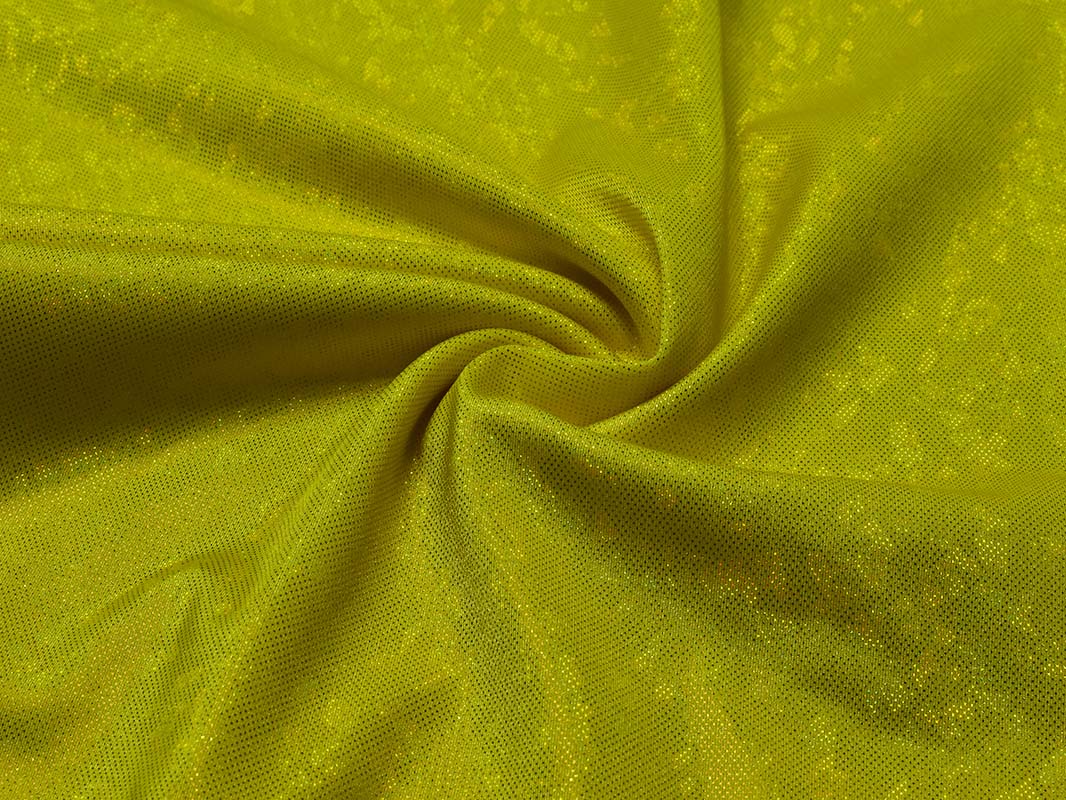 Трикотаж диско желтый с золотистым 0073 - фото 4