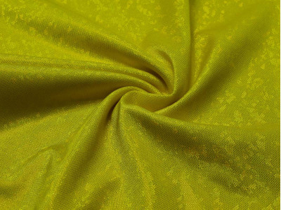 Трикотаж диско желтый с золотистым 0073 - фото