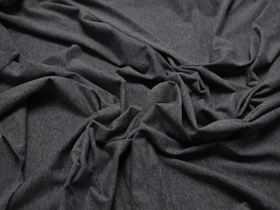 Трикотаж однотонный темно-серый 00026 - фото 5