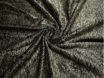 Мех Вельбоа черно-серый N7 - фото
