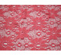Гипюр стрейч розовый цветы 00116