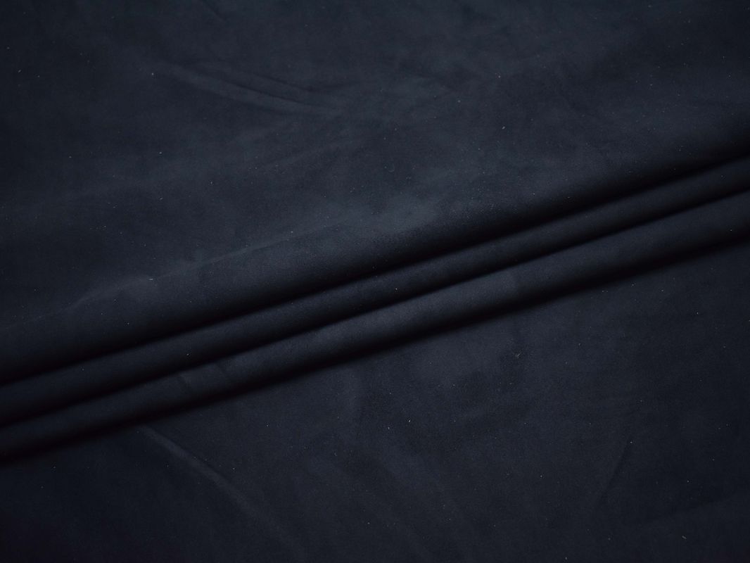 Замша искусственная темно-синяя 00032 - фото 3