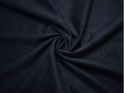 Замша искусственная темно-синяя 00032 - фото
