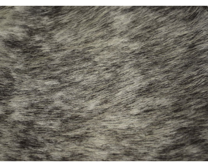 Мех искусственный черно-белый песец длинный ворс