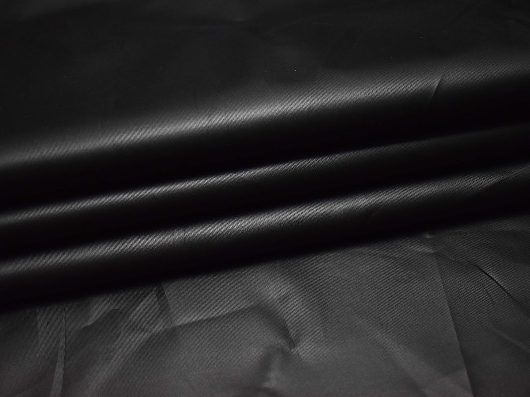 Курточная ткань черная гладкая - фото 3