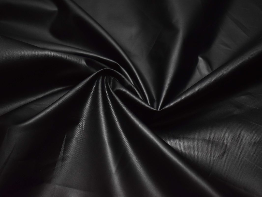Курточная ткань черная гладкая - фото 4