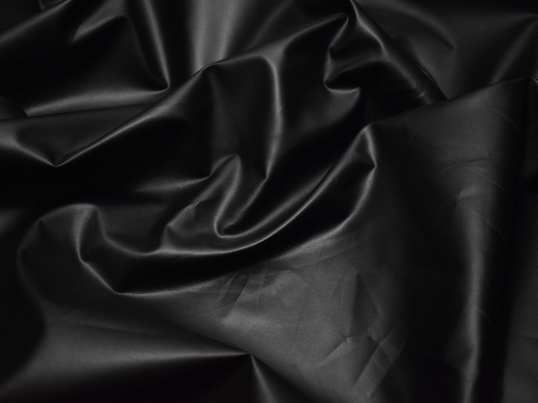 Курточная ткань черная гладкая - фото 5