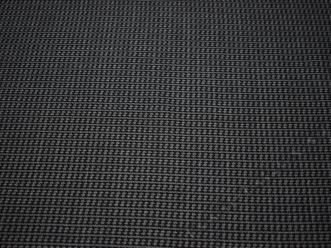 Костюмная шерсть черно-серая геометрический принт - фото 1