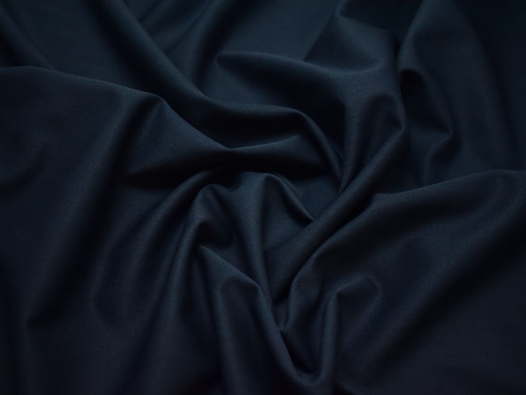 Костюмная шерсть темно-синего цвета - фото 5