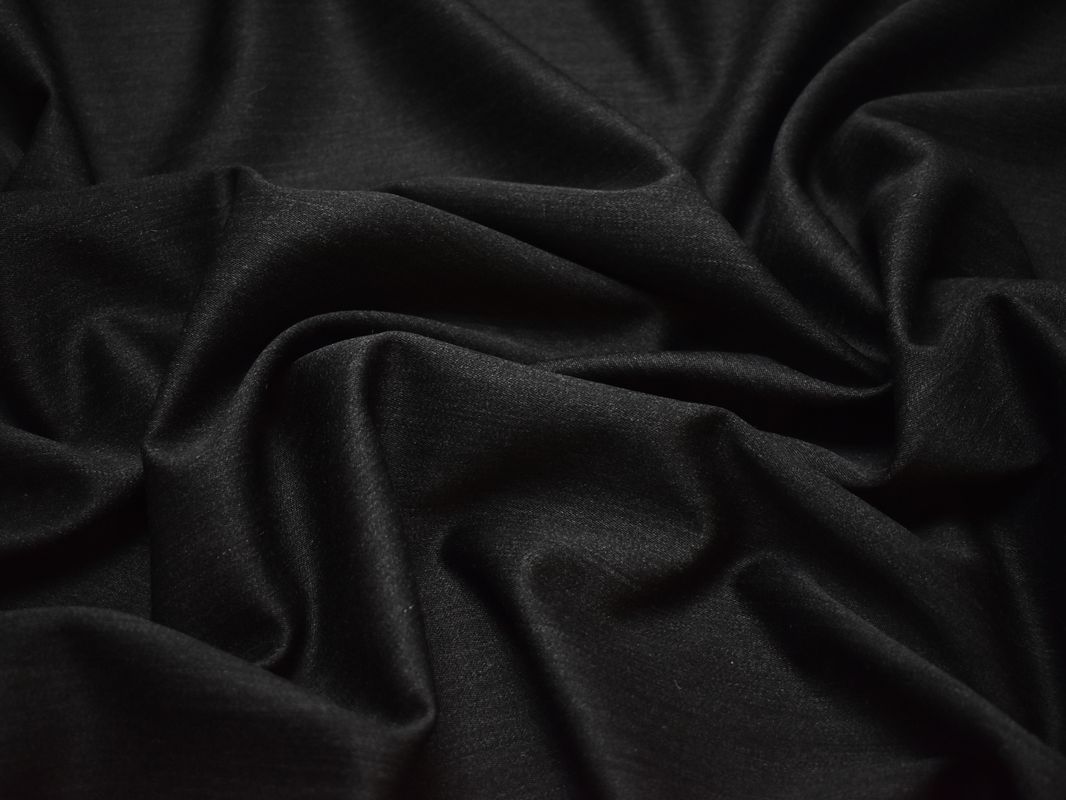 Костюмная шерсть темно-серый - фото 5