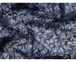 Сетка с вышивкой темно-синие листья