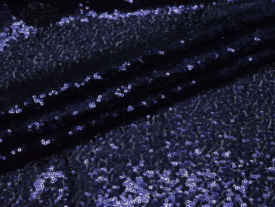 Сетка с пайетками темно-синяя - фото 1