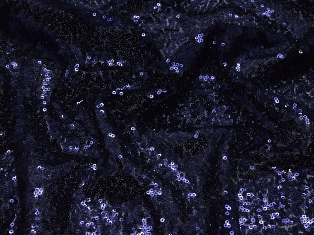 Сетка с пайетками темно-синяя - фото 4