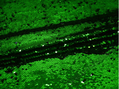 Сетка с пайетками зелено-черная - фото