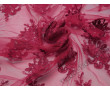 Сетка с вышивкой бордовые цветы